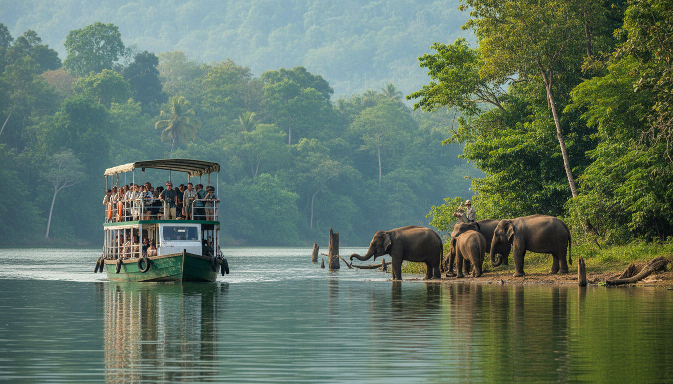 tourists thekkady wildlife individual